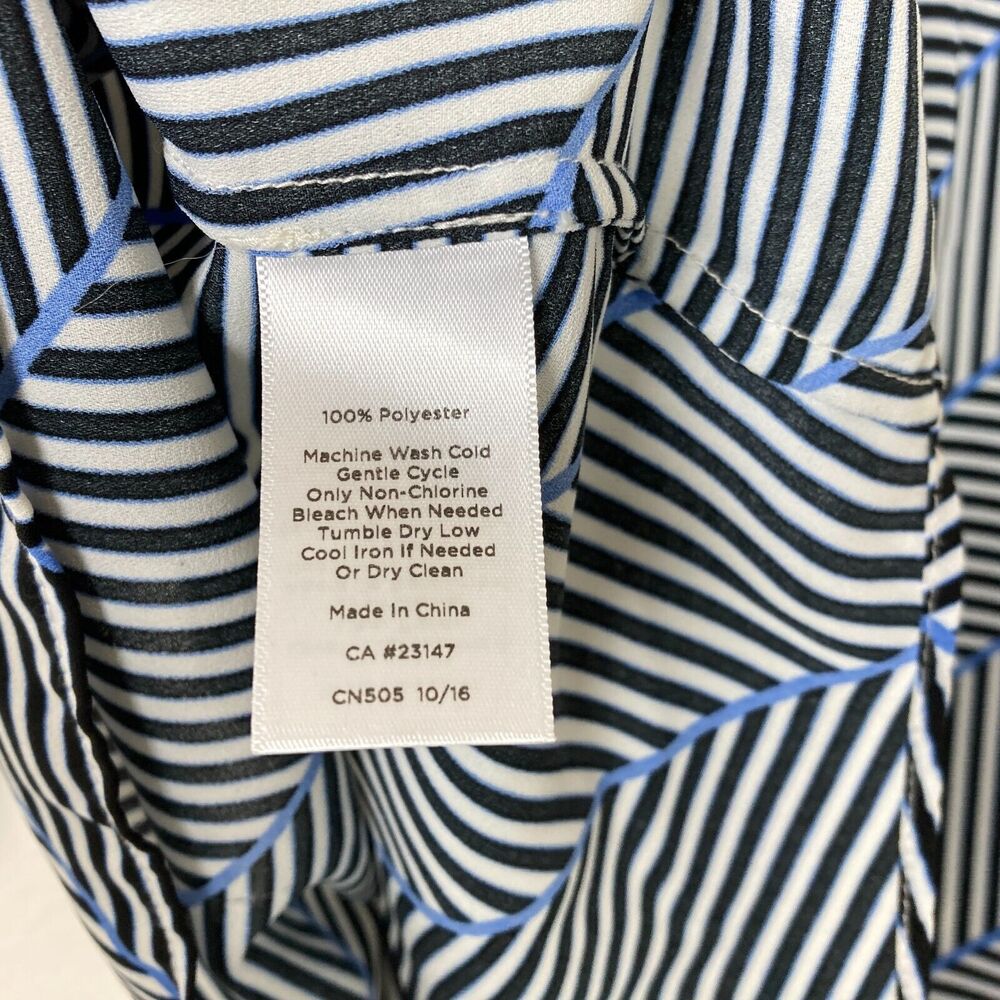Talbots Womens Pullover Tunic Top Size LP Petite Keyhole Neck Tie Sleeves Career - Picture 4 of 4